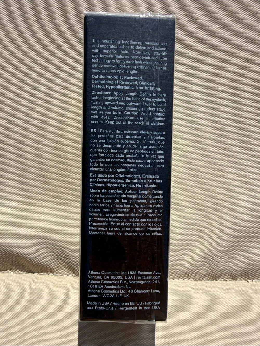 RevitaLash Cosmetics Length Define tubing Mascara - Black